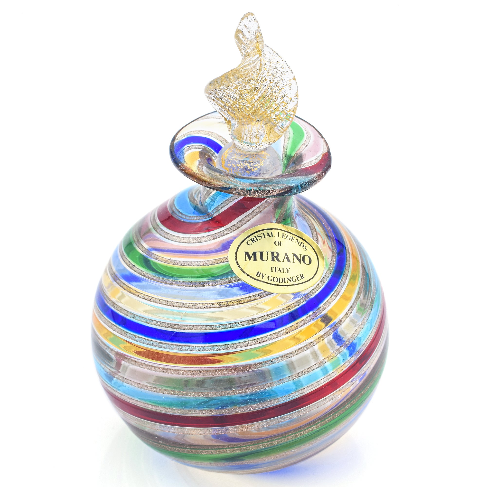 Godinger Murano Art Glass Perfume Bottle Decanter Hand Blown – Blue Ribbon  Rarities