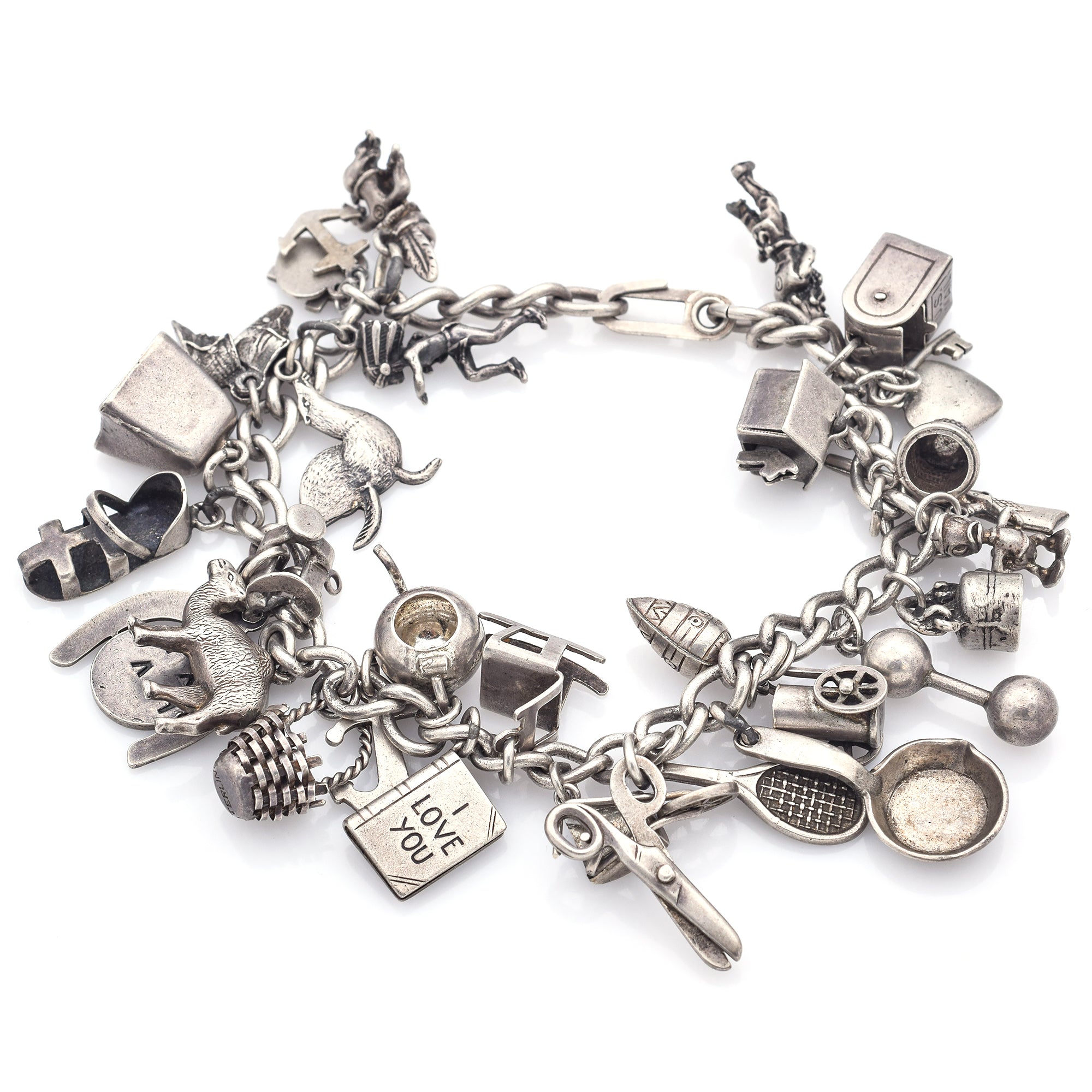 James Avery Sterling Silver Heavy Charm Bracelet - Vintage -  thethingsyouwear