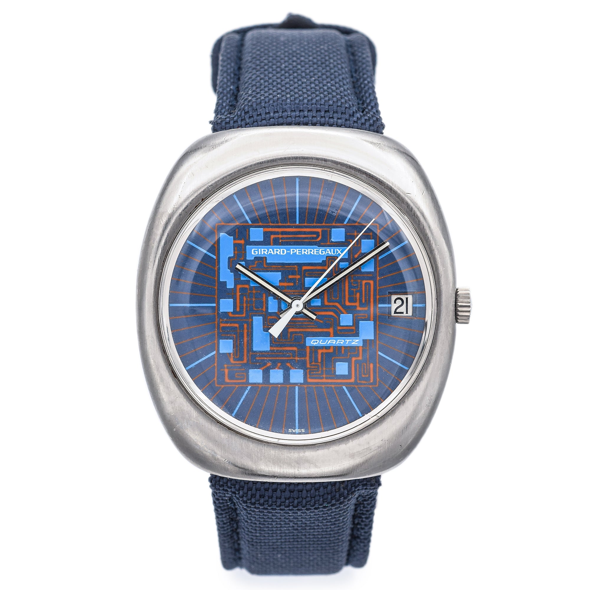 Vintage Girard Perregaux Circuit Dial Quartz Men's Date Watch Ref. 944 –  Blue Ribbon Rarities