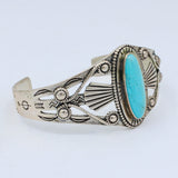 Vintage Sterling Silver Turquoise Cuff Bracelet