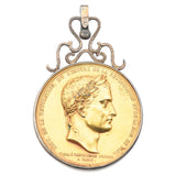 1830 Napoleon's Coffin Returned to Paris Gold plated Copper Medal Pendant