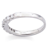 14K White Gold 0.27 TCW Diamond Semi-Eternity Band Ring Size 5.25