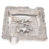 900 Silver 1949 Netherland Dutch Heavy 3D Repousse Cigarette Ashtray