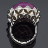 Stephen Webster Superstud Sterling Silver Purple Quartz Square Ring