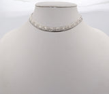 Vintage Sterling Silver Herringbone Chain Necklace Made in Italy 16 Inches