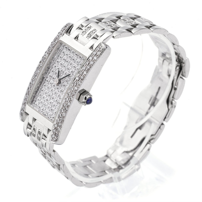 Estate 14K White Gold Diamond Quartz Women's Watch