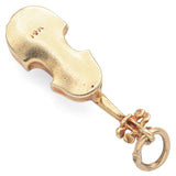 Vintage 14K Yellow Gold Violin Charm Pendant