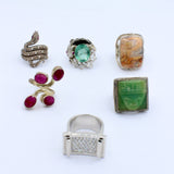 Lot of 5 Sa Jen Multi-stone Cocktail Rings in Sterling Silver