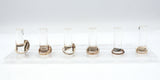 Lot of 6 Vintage Judith Jack Sterling Silver Multi-Stone Rings Size 4.75 - 9