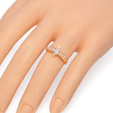 14K Yellow Gold 0.66 TCW Marquise Diamond Engagement Ring