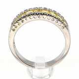 10K White Gold Lemon Topaz Diamond Ring Size 7