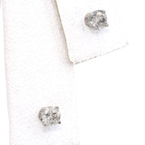 14K White Gold Diamond Stud Earrings