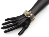 Rare Vintage William Spratling Taxco Mexico Green Calcite 925 Hinged Bracelet