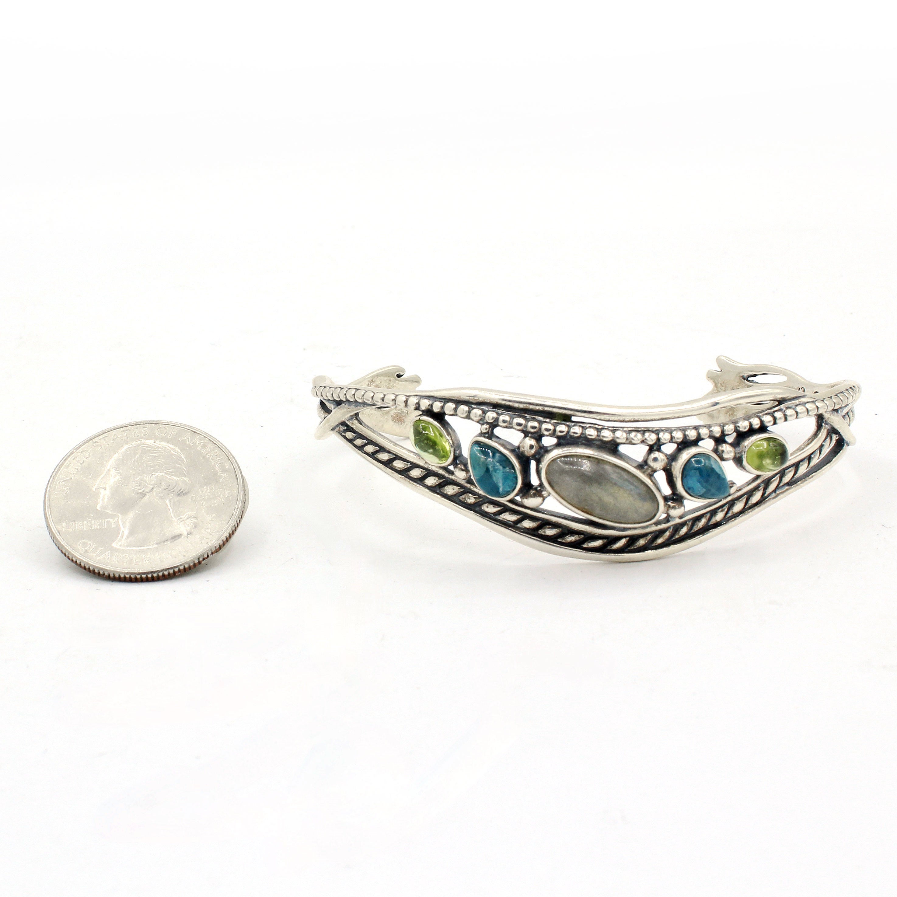 Carolyn Pollack Relios Multi-Stone Sterling Silver Cuff Bracelet