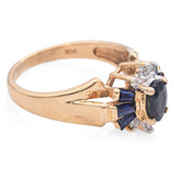 14K Yellow Gold 2.34 TCW Sapphire and Diamond Ring