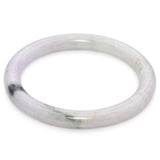 GIA 180.98Ct Gray, Light Purple & Green Grade A Jadeite Jade Bangle Bracelet