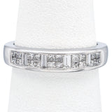 Estate 0.51 TCW Diamond 14K White Gold Band Ring Size 5.5