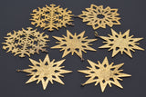 Lot of 7 1970's MMA Metropolitan Museum of Art Gold Vermeil Star Ornaments