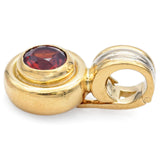 Estate Reddish Orange Spinel 18K Yellow Gold Enhancer Pendant