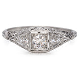 Antique Art Deco Platinum 0.33 TCW Diamond Band Ring