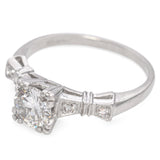 Vintage Art Deco Platinum 0.79 TCW Diamond Engagement Ring