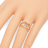 14 Yellow Gold 1.05 Ct. Blue Zircon Split Shank Ring