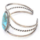 Vintage Sterling Silver Turquoise Southwestern Cuff Bracelet