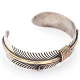 Lee Bennett Sterling Silver & 12K GF Cuff Bracelet 6.75 Inches