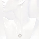 14K White Gold 0.88 TCW Diamond Heard Pendant