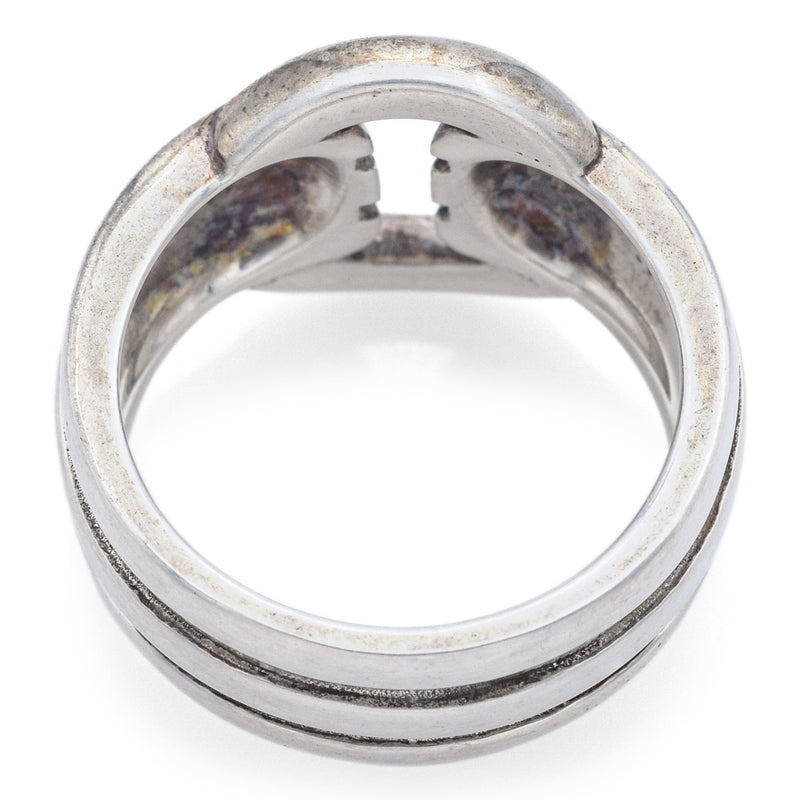 Vintage 1995 Tiffany & Co. Sterling Silver Wide Atlas Buckle Ring 