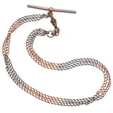 Antique Platinum and 14K Rose Gold Pocket Watch Chain