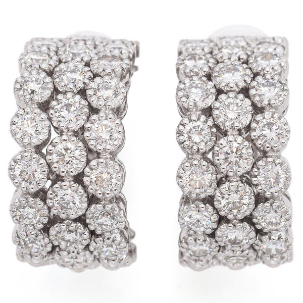 Piero Milano 18K White Gold Diamond Earrings