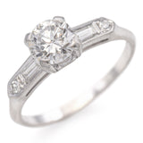 Vintage Art Deco Platinum 0.78 TCW Diamond Engagement Ring