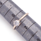 Antique 12K & 13K Yellow Gold 0.40 Ct Old European Cut Diamond Round Solitaire Ring