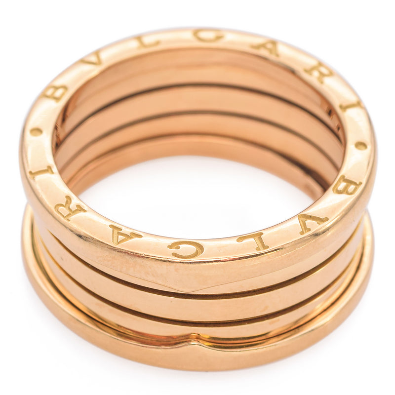 BVLGARI Ring B.zero1 4 Band 18K Yellow Gold Ring Size 62