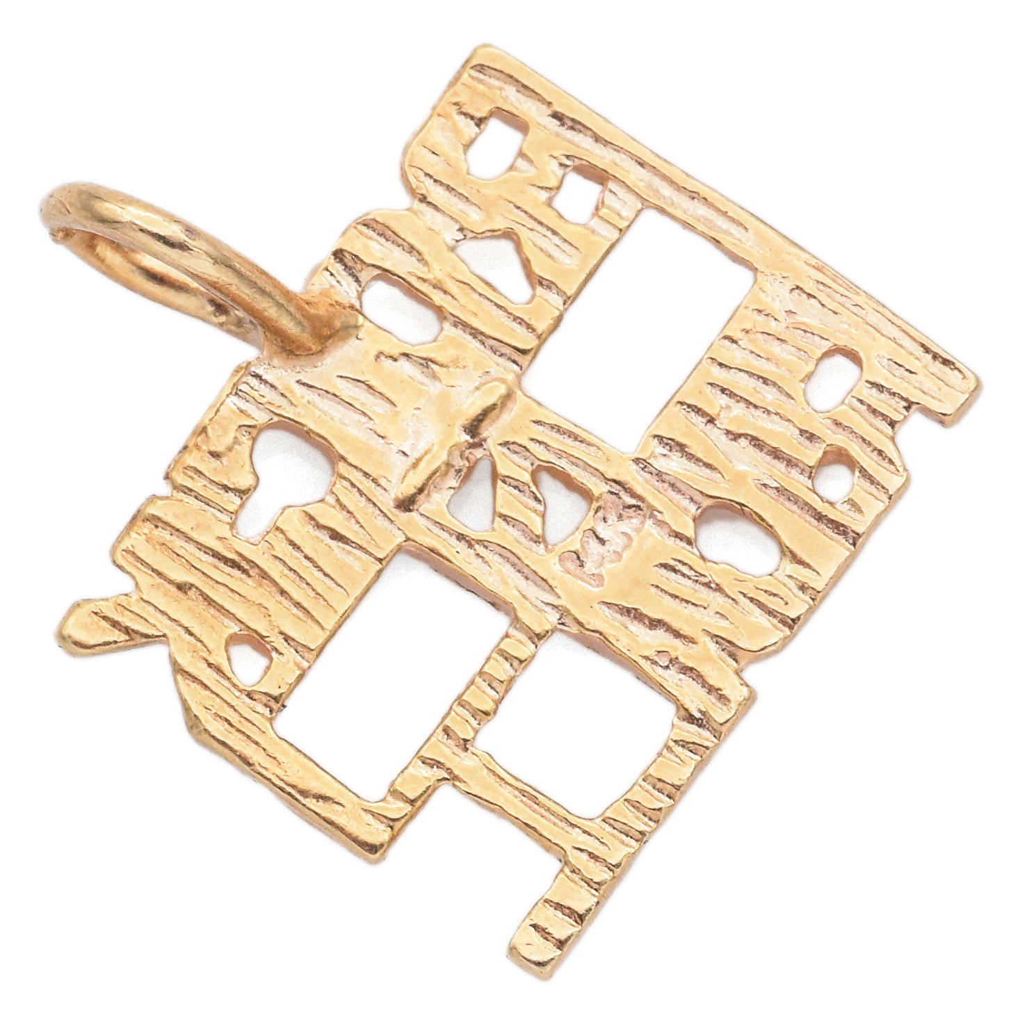 Vintage 14K Yellow Gold Rock n Roll Charm Pendant