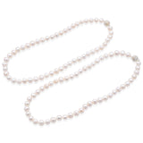 2x Vintage Freshwater Pearl Magnetic Clasp Convertible Beaded Strand Necklaces