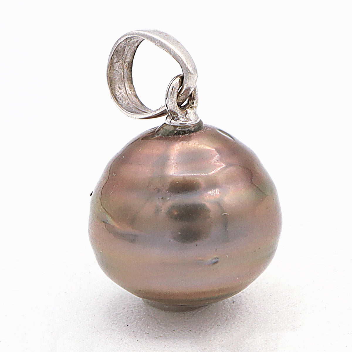 Estate 18K White Gold Tahitian South Sea Pearl Pendant