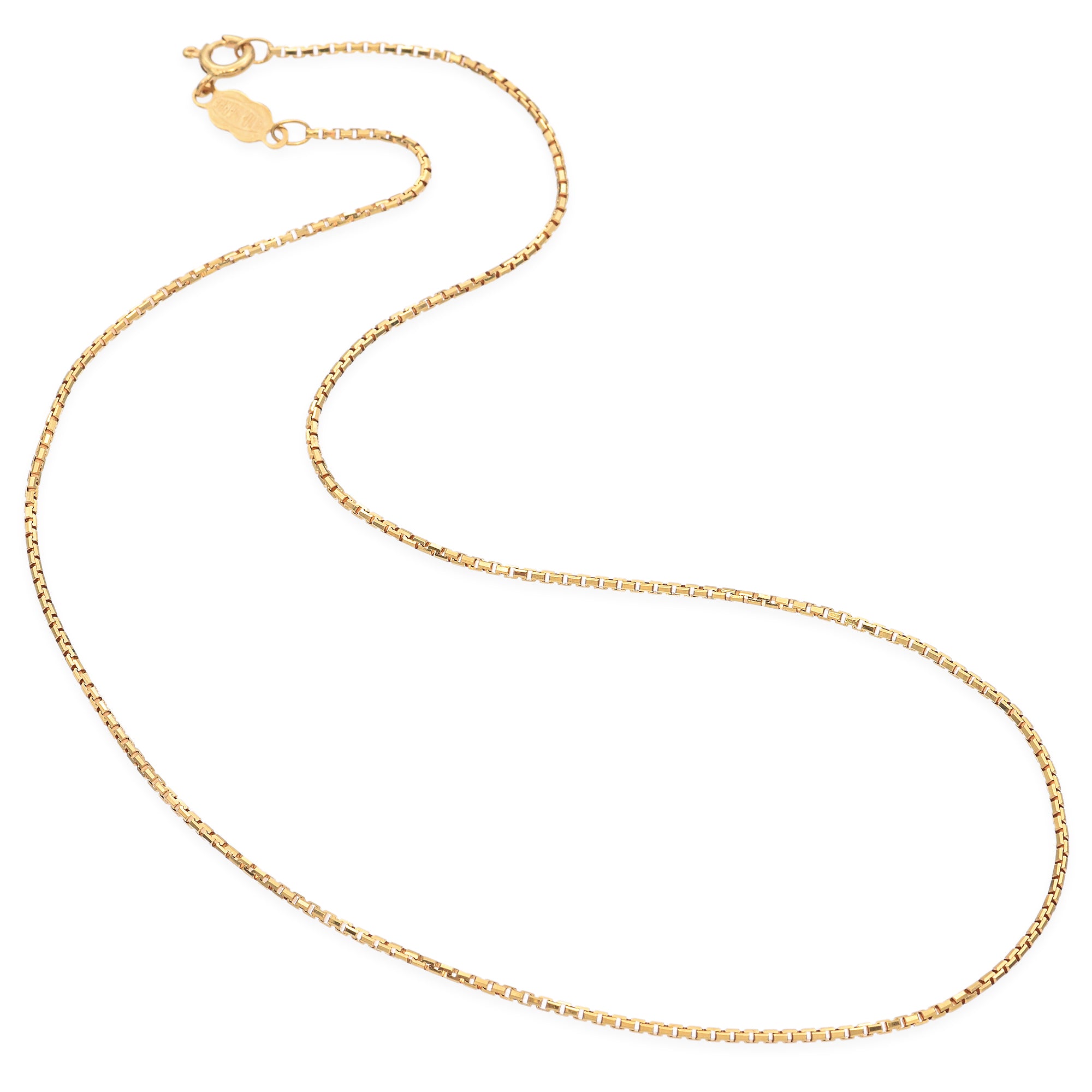 Uno a Erre Vintage 18K Yellow Gold 1.30 mm Chain Necklace 16 Inches