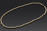 Vintage 14K Yellow Gold Golden Pearl Beaded Long Strand Necklace 31.5 Inches