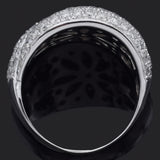 $4,500 UGL Appraised 14K White Gold 3.15 TCW Diamond Cluster Cocktail Ring