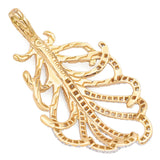 John Hardy 18K Yellow Gold Diamond Pave Leaf Pendant