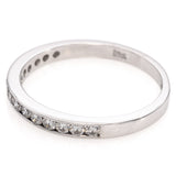 14K White Gold 0.24 TCW Diamond Half Eternity Band