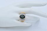 Laura Ramsey 14K Yellow Gold 6.43Ct Green Tourmaline, 0.56TCW Diamond Ring Size7