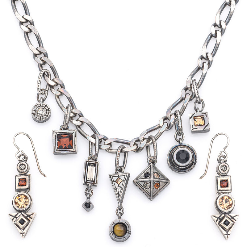 Soft Black Hemp Chain Choker/Necklace and pewter Round triple spiral pendant  :: Ijitsa