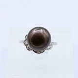 Lot of 17 Vintage Tahitian & Freshwater Pearl Rings in Sterling Silver