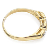 Tiffany & Co 18K Yellow Gold 0.38 TCW Diamond Marquise Three-Stone Band Ring