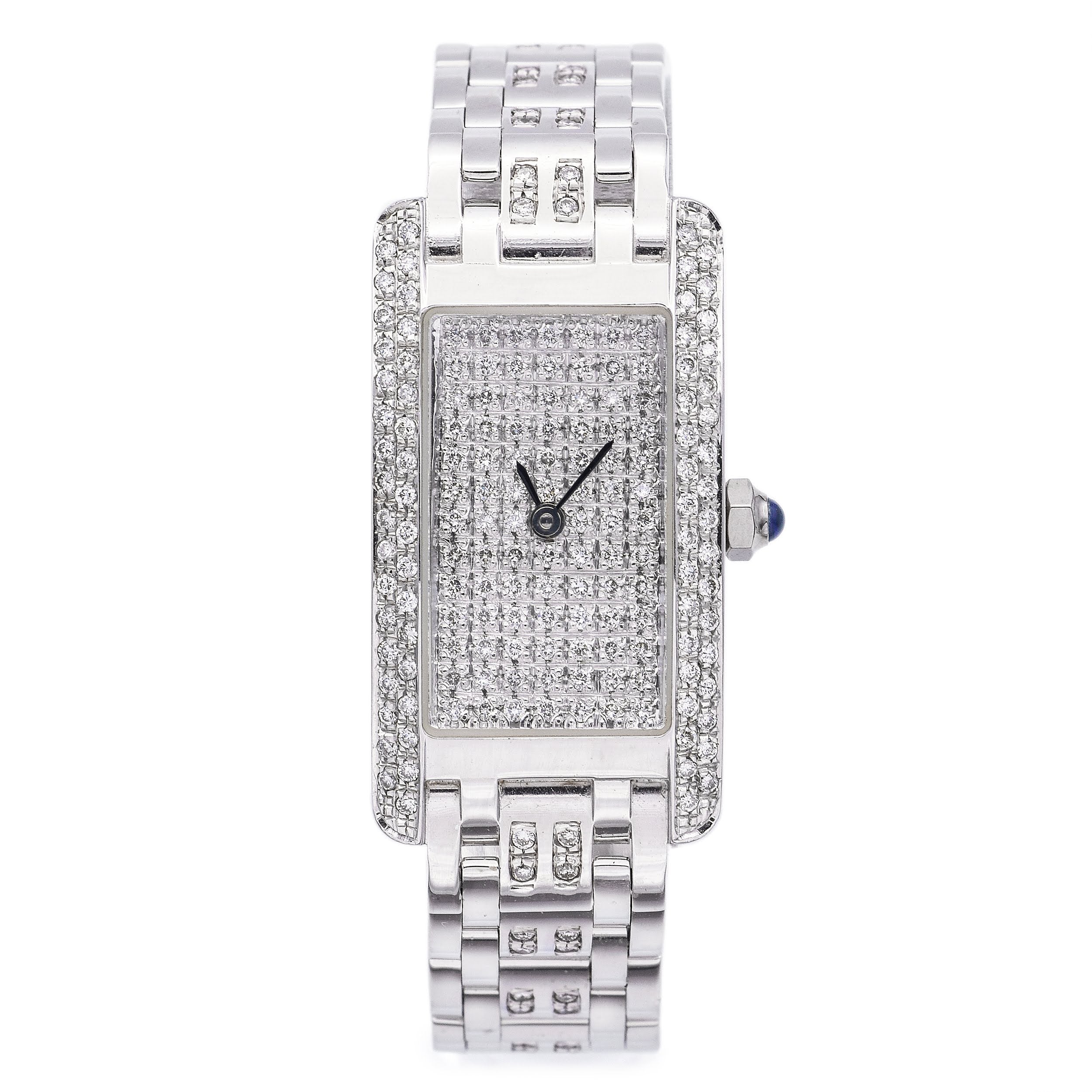 Estate 14K White Gold Diamond Quartz Women's Watch