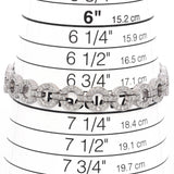 Estate 14K White Gold 4 TCW Diamond Circle Link Bracelet