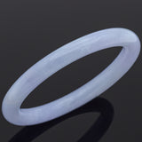 Vintage Translucent Lavender Jade 8 mm Bangle Bracelet